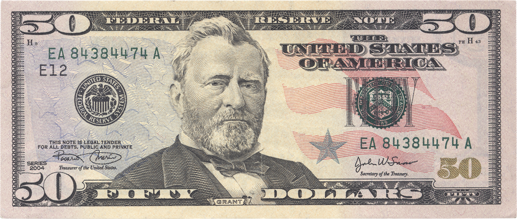 Fifty Dollar Banknote 